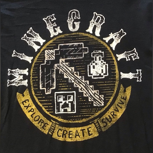 Black Minecraft T-Shirt - Picture 2 of 3